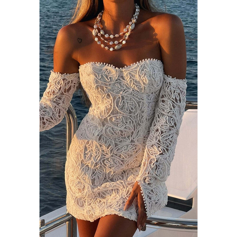 12th Tribe Lilliana Off Shoulder Lace Dress Size MM